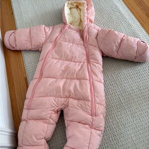 Pink Hooded Baby/Toddler Snowsuit